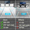 2023 NUOVO CONTROLLO DEL REMOTO 3 TESSO SENZA SENZA SENZA SOLEMA LIGUATA 1000 lumen 180 Luce di sicurezza LED 270 Luci da parete di alluvione largo